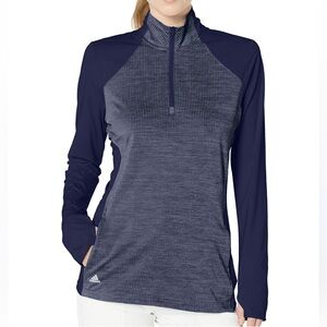 Adidas Half Zip Golf Beyond 18 Colorblock Pullover Jacket Zip Pockets Thumbholes